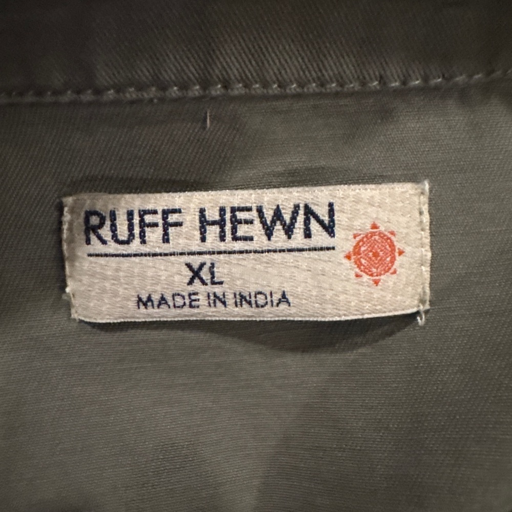 Ruff Hewn Olive Utility Jacket with Floral Embroidery - Picture 3 of 3